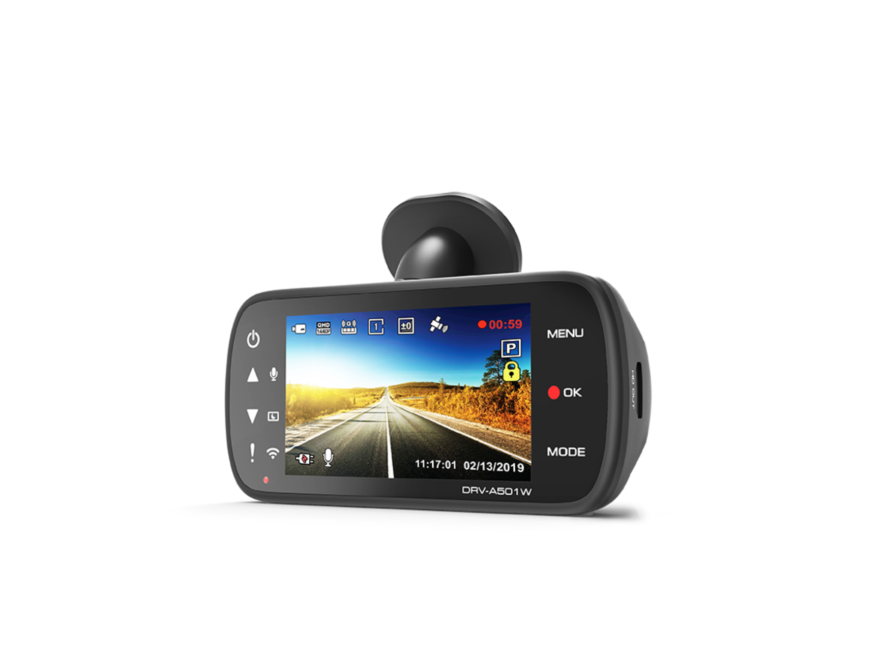 Kenwood DVR-A501W Front & Rear Dash Cam