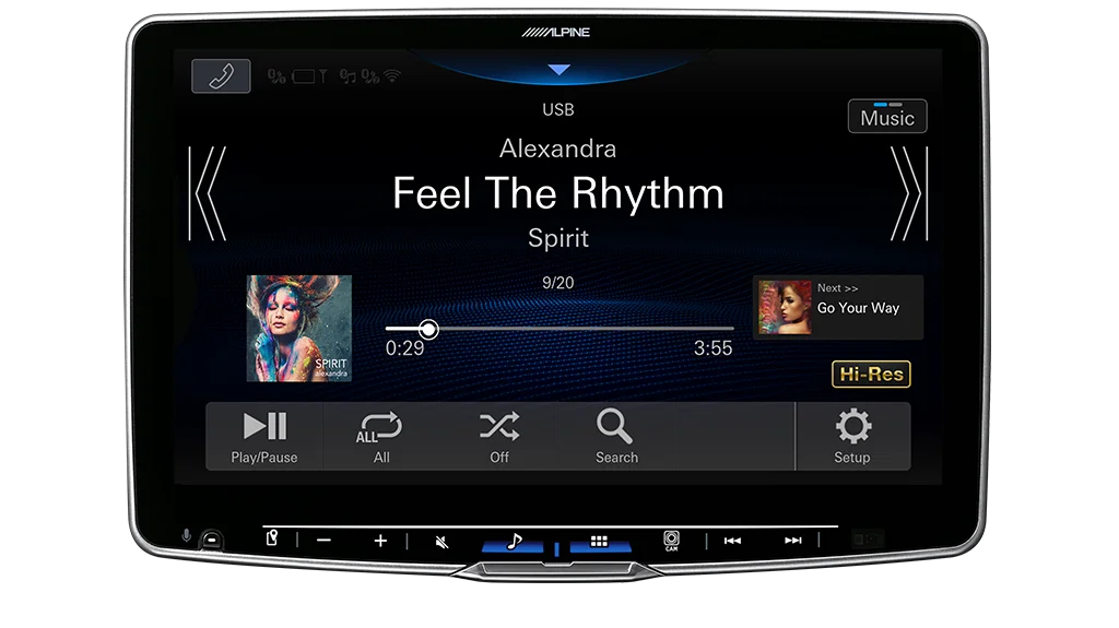 Alpine iLX-F511Ai Halo 11” High-Res Audio Receiver with Wireless Apple CarPlay & Android Auto